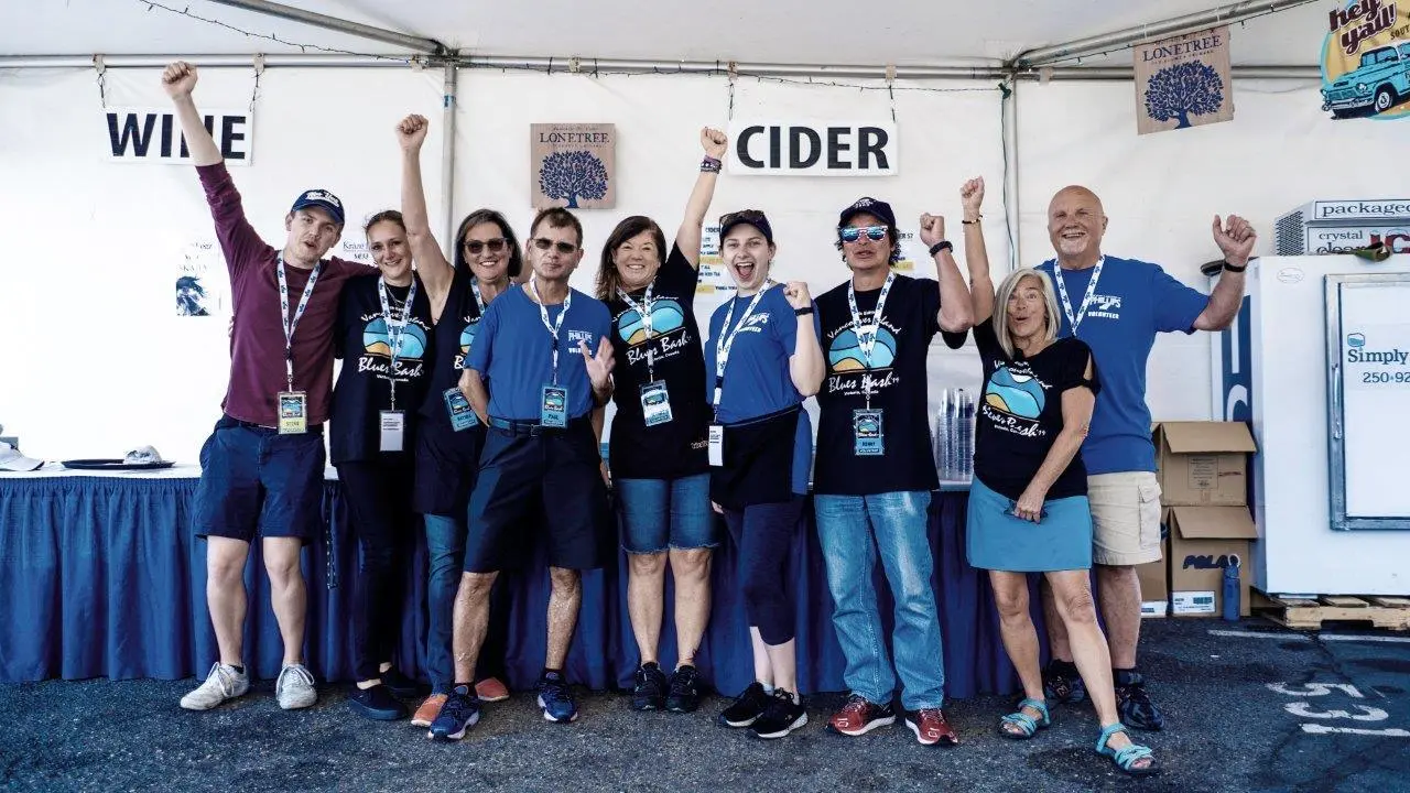 Group of Volunteers from Blues Bash 2019.